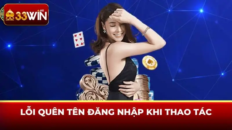 Lỗi quên tên đăng nhập khi thao tác